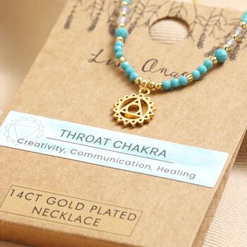 Chakra Beaded Necklace In Gold, 7 of 12