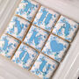 Thank You Biscuits Gift Box, Blue Floral, Nine Pieces, thumbnail 8 of 10