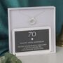 70th Birthday Sterling Silver Ring Necklace, thumbnail 1 of 5