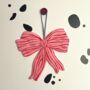 Striped Bow Felt Hanging Decoration For Valentine's, thumbnail 4 of 4