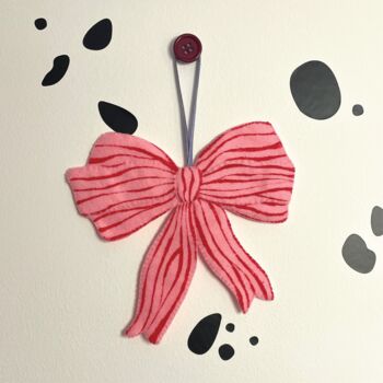 Striped Bow Felt Hanging Decoration For Valentine's, 4 of 4