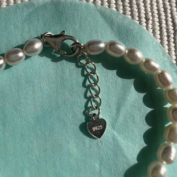 Bridesmaid Heart Bracelet Freshwater Pearl Age Three Up, 3 of 4