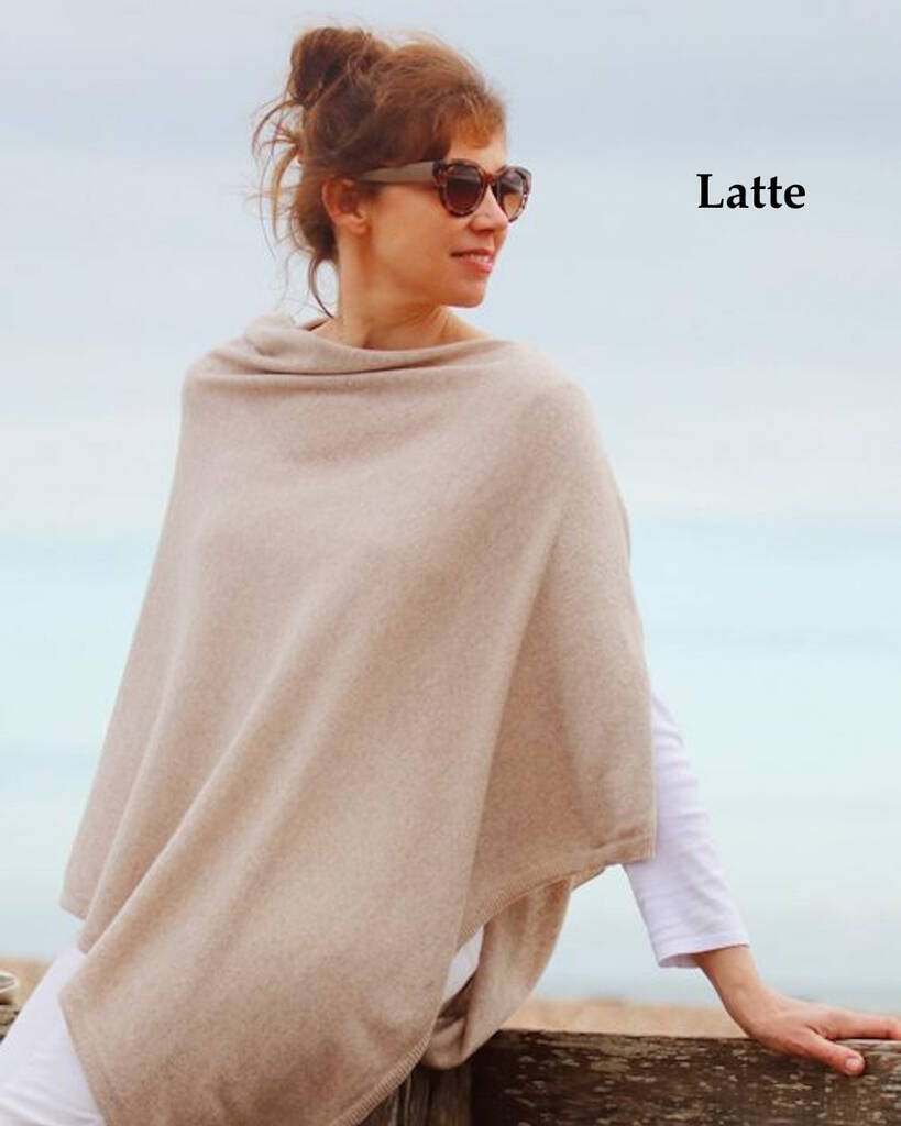 Cashmere Blend Poncho By French Grey Interiors | notonthehighstreet.com
