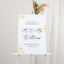 Gold Leaves Personalised Wedding Welcome Sign, thumbnail 1 of 3