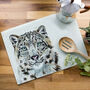 Inky Snow Leopard Glass Worktop Saver, thumbnail 5 of 6