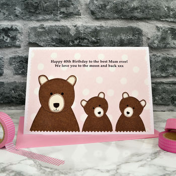 'Mummy Bear' Personalised Birthday Card, 5 of 6
