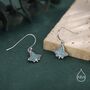 Enamel Ivy Leaf Drop Hook Earrings In Sterling Silver, thumbnail 1 of 11