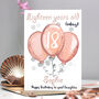 Personalised Balloons Relation 18th Birthday Card, thumbnail 2 of 10