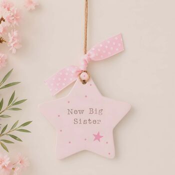 New Big Sister Gift Box Star Hanging Keepsake, 5 of 12