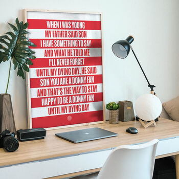 Doncaster Rovers 'When I Was Young' Football Song Print, 2 of 3