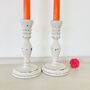 Pair Of Vintage Hand Painted Candlesticks ~ 27, thumbnail 5 of 6