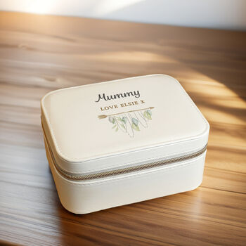 Personalised Botanical Travel Jewellery Box, 4 of 5