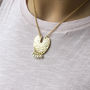 Gold Plated Hammered Pearl Fringe Necklace, thumbnail 3 of 8