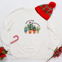 White Christmas Jumper With ‘Succa For Christmas’ Succulent Design, thumbnail 3 of 5