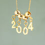 Gold Plated Significant Date Charm Necklace, thumbnail 3 of 11