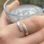 Feather Sterling Silver Adjustable Ring, thumbnail 1 of 8