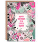 Boho Wildflowers Pink Flowers Nanny Birthday Card, thumbnail 1 of 5