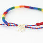 Just Like Us Woven Pride Anklet, thumbnail 2 of 8