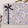 Three Sheets Of Floral 80th Birthday Wrapping Paper, thumbnail 1 of 2