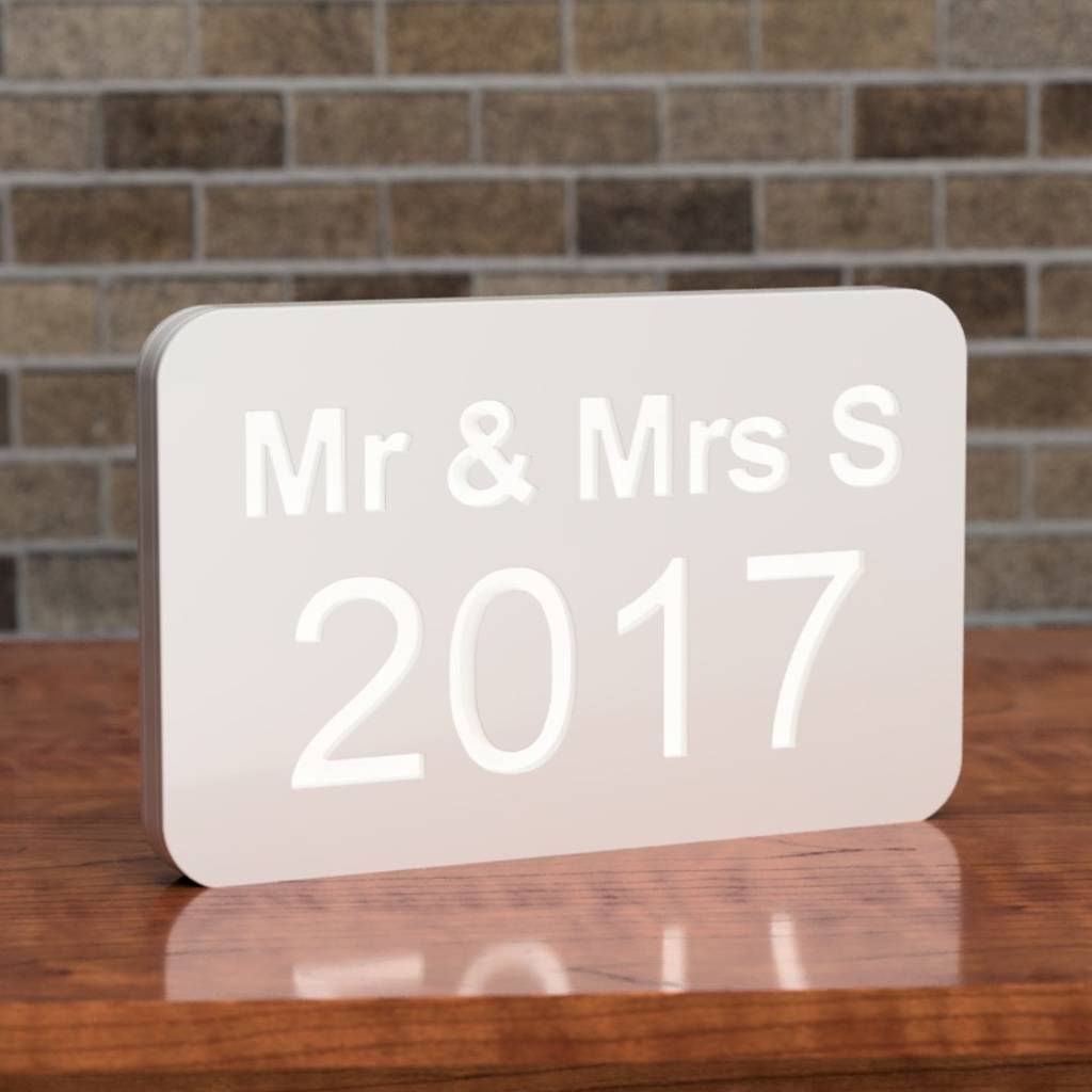 light up mr and mrs 2017 lamp colour changing led sign by bel and lou