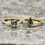 18ct Gold Cushion Cut Salt And Pepper Engagement Ring, thumbnail 6 of 6