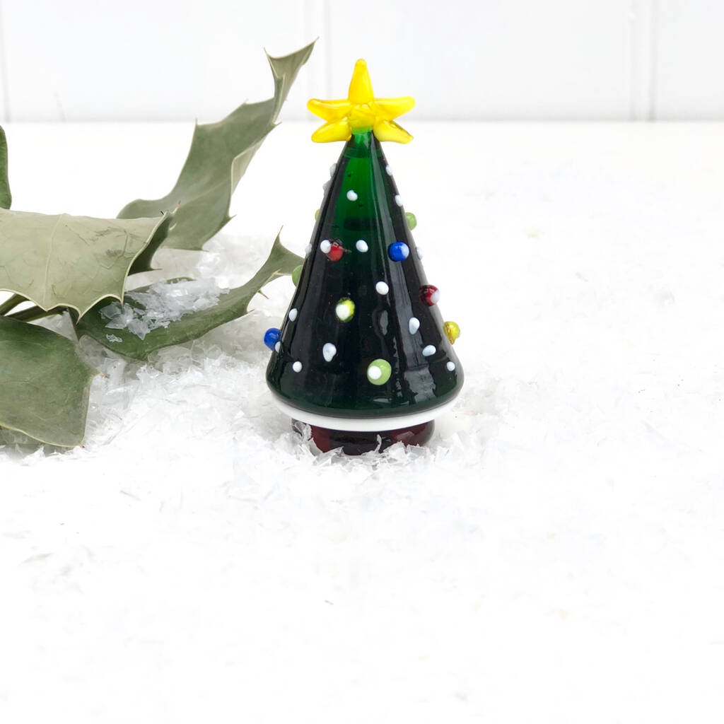 Handblown Glass Christmas Tree, 1 of 2