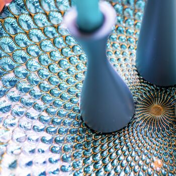 Peacock Design Glass Bowl, 3 of 6
