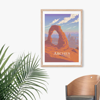 Arches National Park USA Travel Poster Art Print, 4 of 8