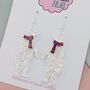 Polar Bear Christmas Glitter Resin Earrings, thumbnail 3 of 4