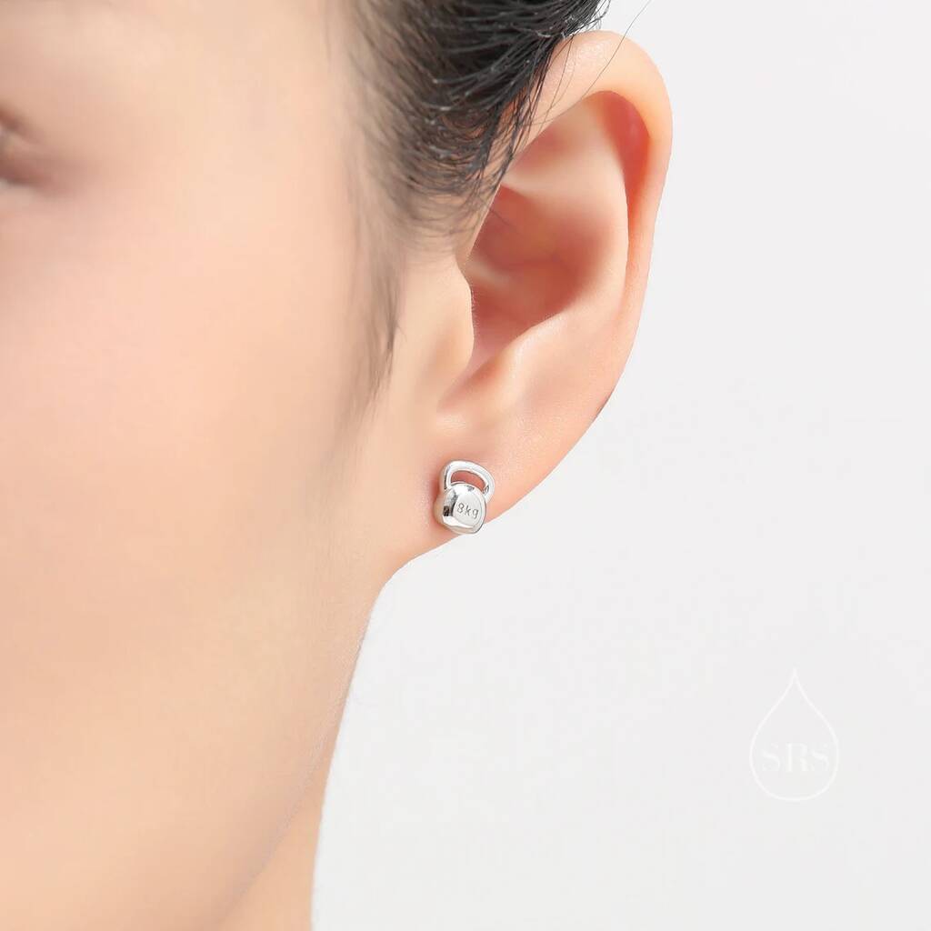 Weightlifting earrings on sale