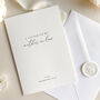 Luxury 'Letter To My Mother In Law On My Wedding Day' Card, Elegant Calligraphy Design, thumbnail 2 of 7