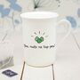 Personalised Romantic Pun Bone China Mug, thumbnail 4 of 12
