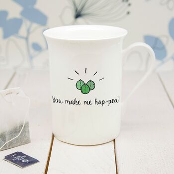 Personalised Romantic Pun Bone China Mug, 4 of 12