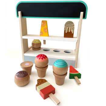 Wooden Ice Cream Play Shop With Accessories, 8 of 10