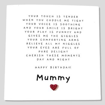 Mummy Birthday Card Poem, 2 of 4