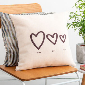Personalised Family Of Hearts Cushion, 2 of 7
