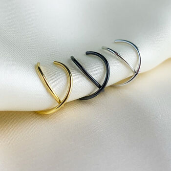 Sterling Silver Simple Thin Hoop Ear Cuff, 3 of 7