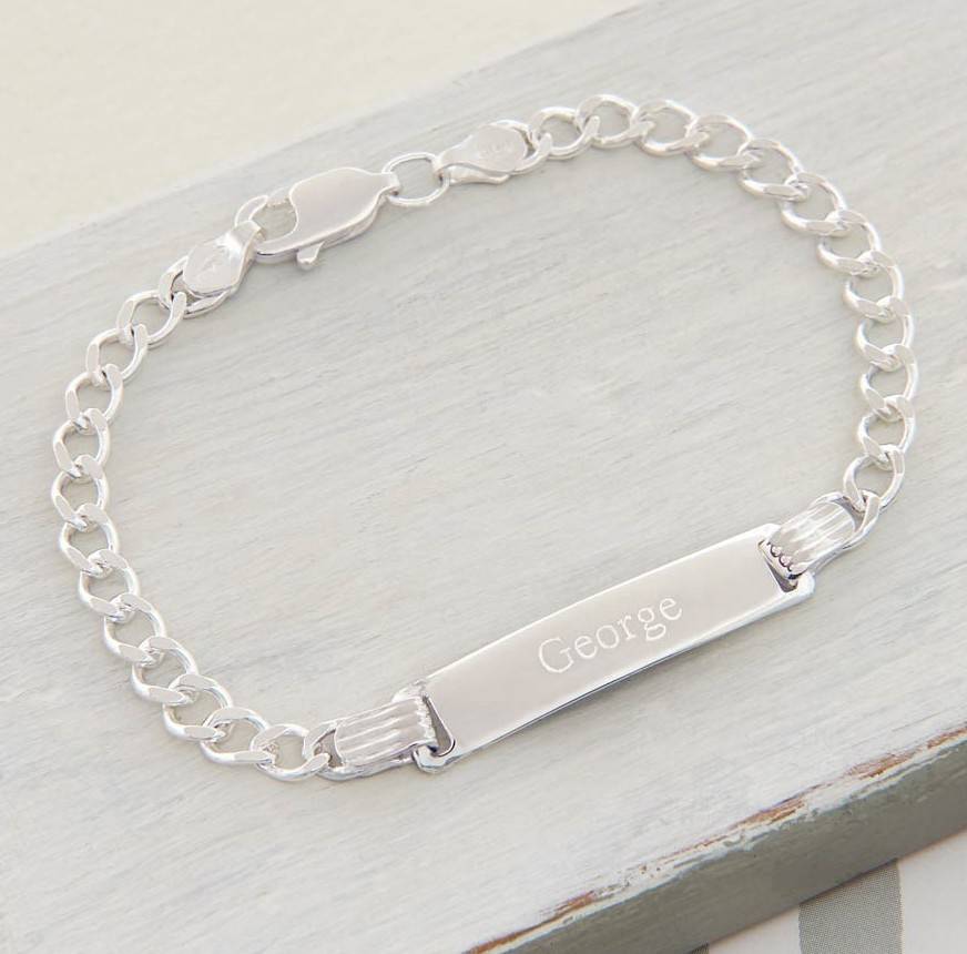 sterling silver boys and girls id bracelet by tales from the earth ...