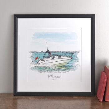 Personalised Watercolour Boat Sketch, 3 of 7