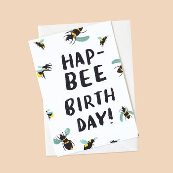 'Hapbee Birthday' Birthday Card, 4 of 4