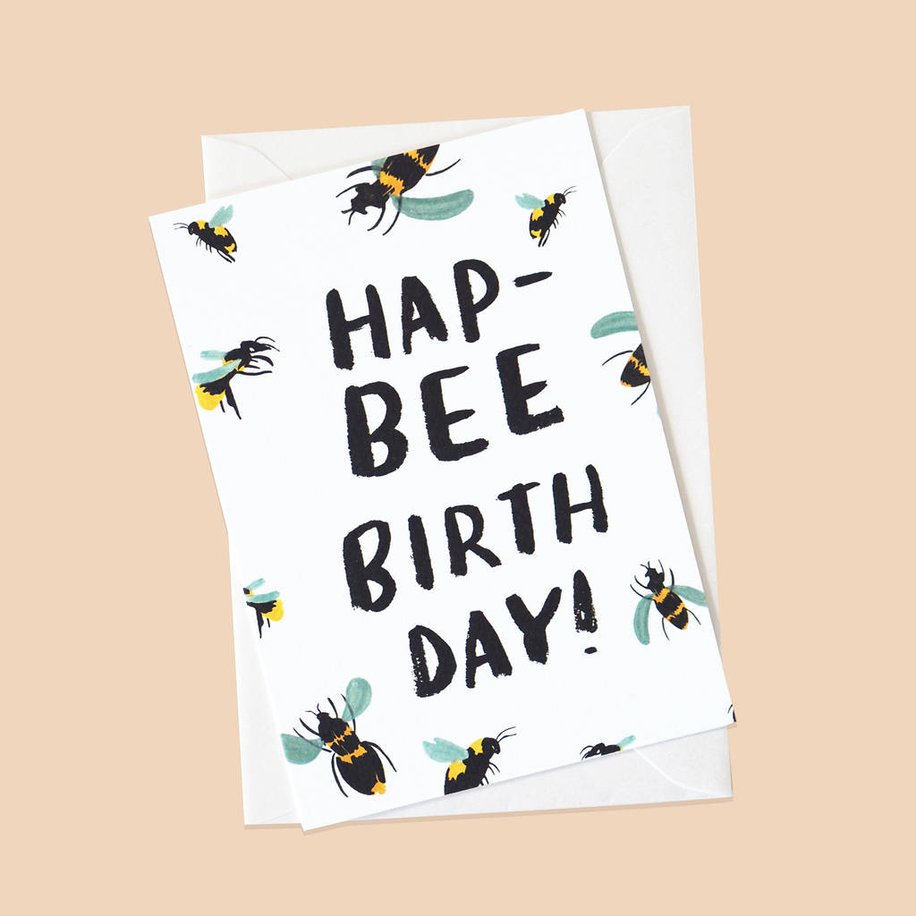 'Hapbee Birthday' Birthday Card By Annie Dornan-Smith Design ...