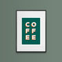 Coffee, Retro, Poster Print, thumbnail 2 of 7