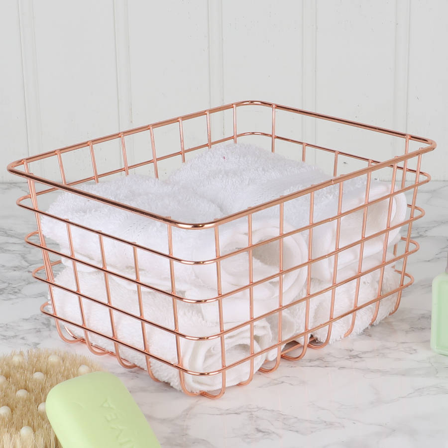contemporary copper wire storage basket by dibor