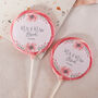 Personalised Mr And Mrs Floral Wedding Giant Lollipops, thumbnail 1 of 4
