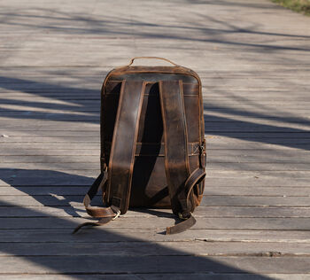 Genuine Leather Backpack, 9 of 12