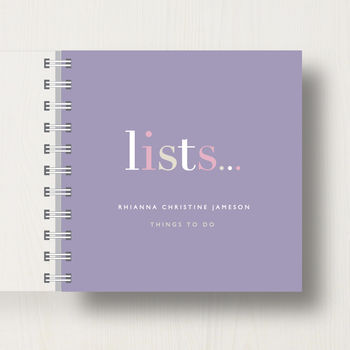 Personalised 'Lists' To Do Small Notebook, 7 of 10