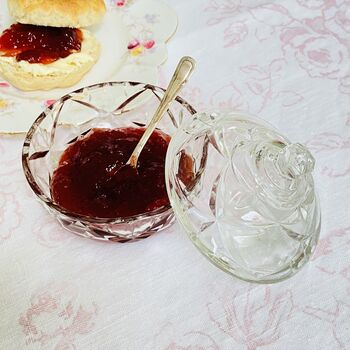 Antique Crystal Cut Glass Lidded Jam Pot / Bonbonniere ~ Seven, 5 of 12
