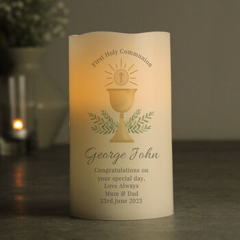 Personalised First Holy Communion LED Candle, 4 of 4