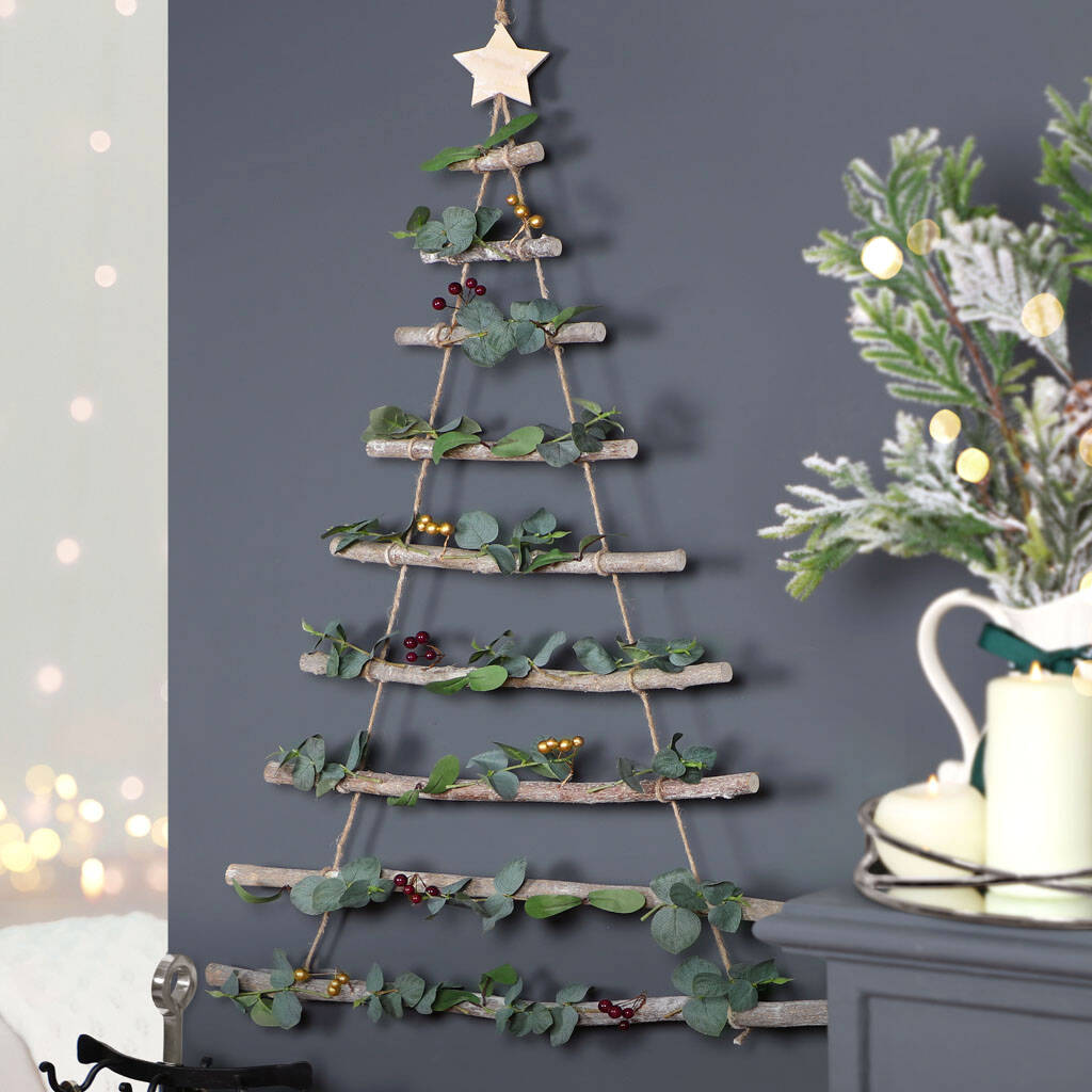 Nordic Forest Wall Hanging Christmas Tree Ladder, 1 of 6