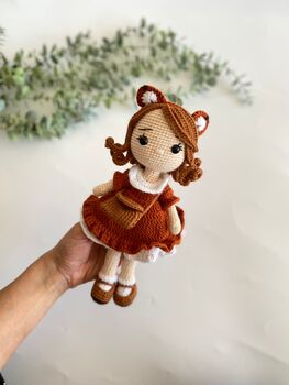 Handmade Crochet Fox Doll For Kids, 8 of 10